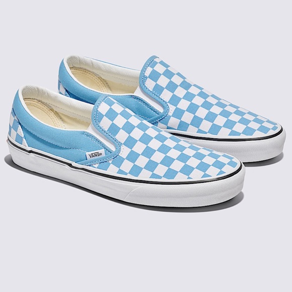 Vans Other - Vans Men’s Blue White Checkered Classic Slip-On
Color Theory Checkerboard